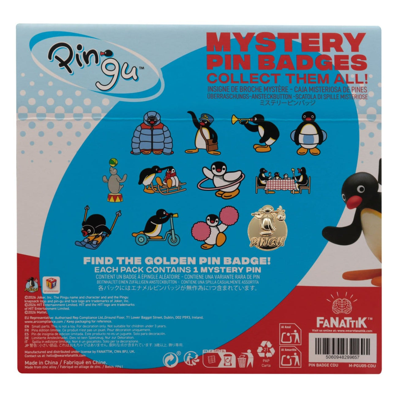 Productafbeelding Pingu - Mystery Pin 12-delig Display