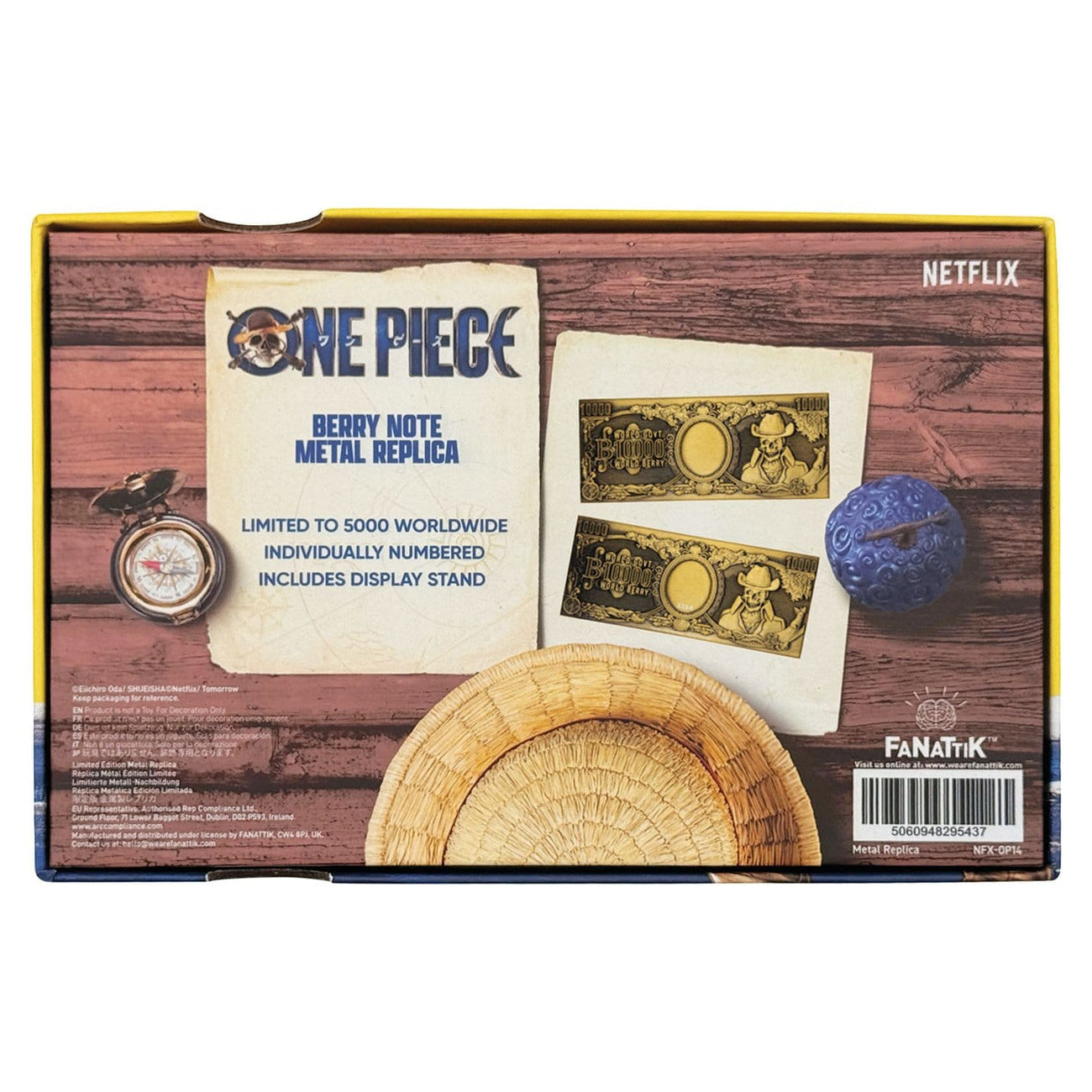 Productafbeelding One Piece - 1000 World Berry metalen bankbiljet verzamelreplica