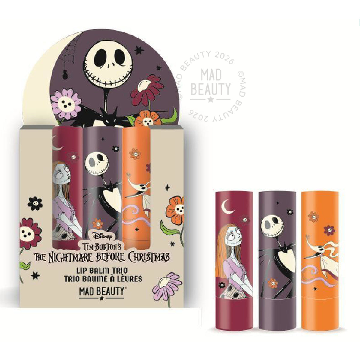 Productafbeelding Nightmare Before Christmas - Lippenbalsem set van 3