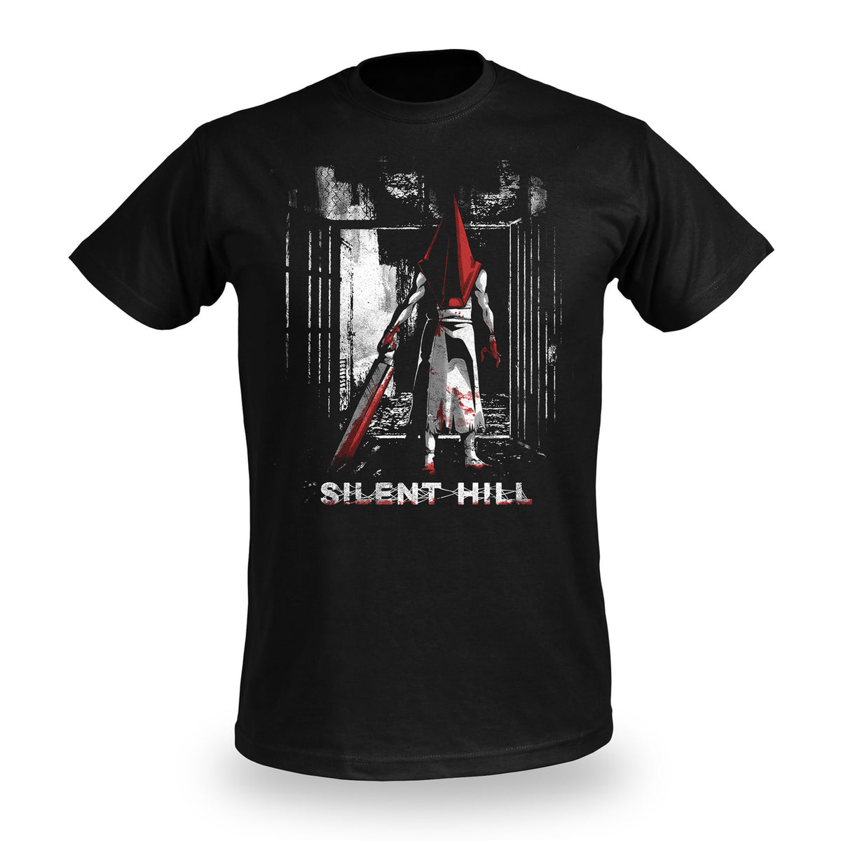 Productafbeelding Zwart Pyramid Head T-shirt voor Silent Hill-fans