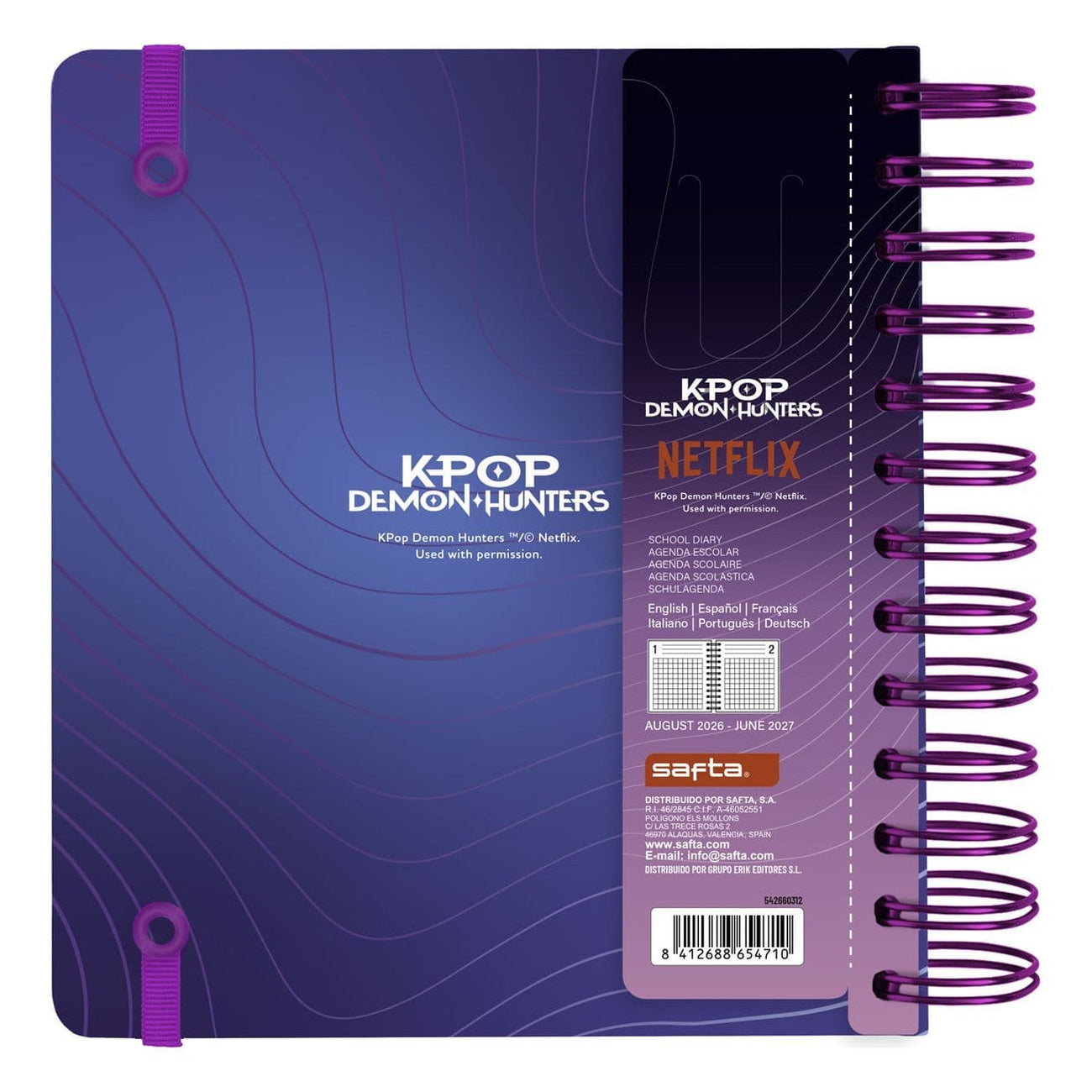 Productafbeelding KPop Demon Hunters 2026/2027 A5 dagplanner