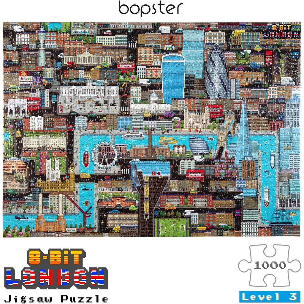 Productafbeelding 8-bit pixelpuzzel Londen level 3 – 1000 stukjes