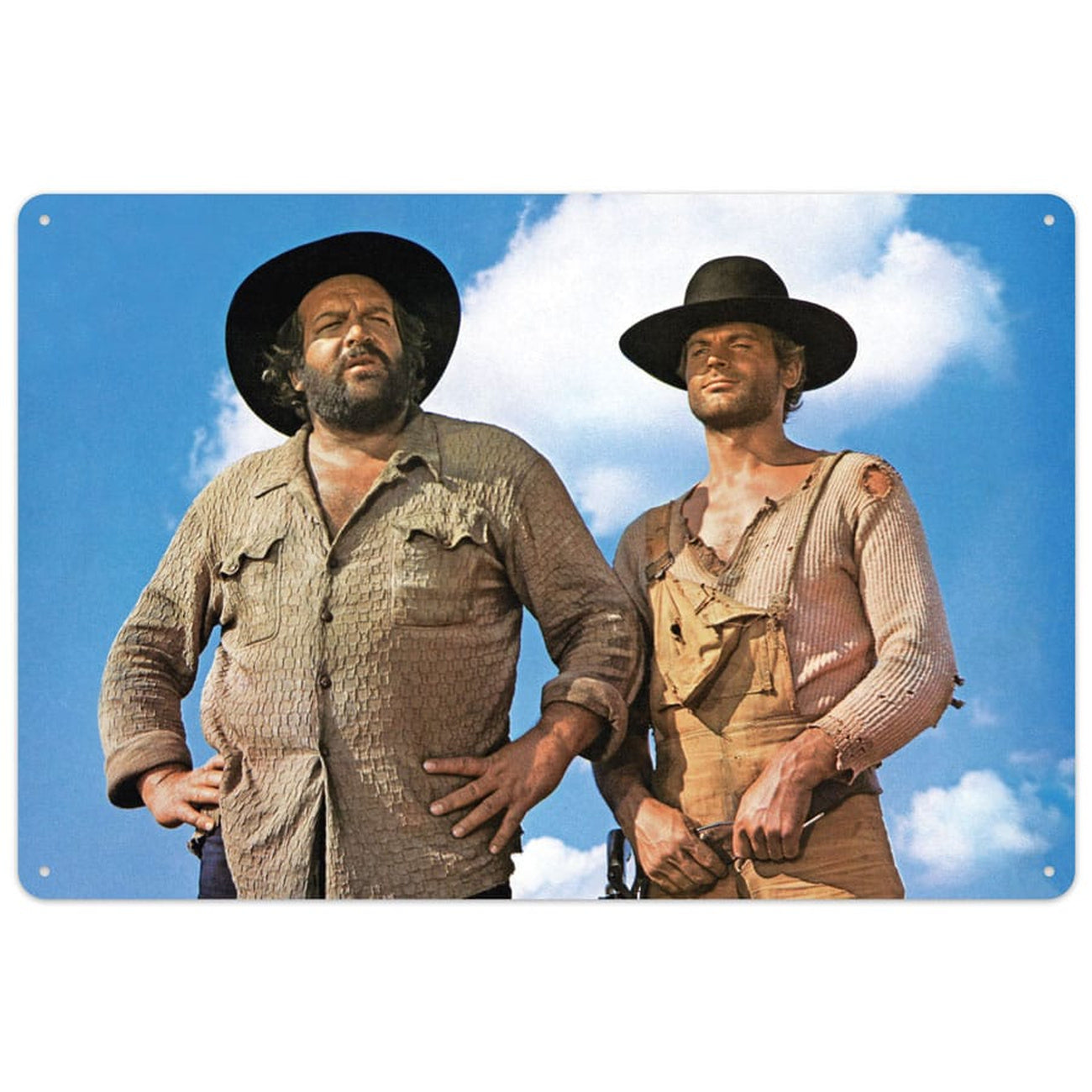 Productafbeelding Bud Spencer & Terence Hill Blauwe Hemel Metalen Bord 20 x