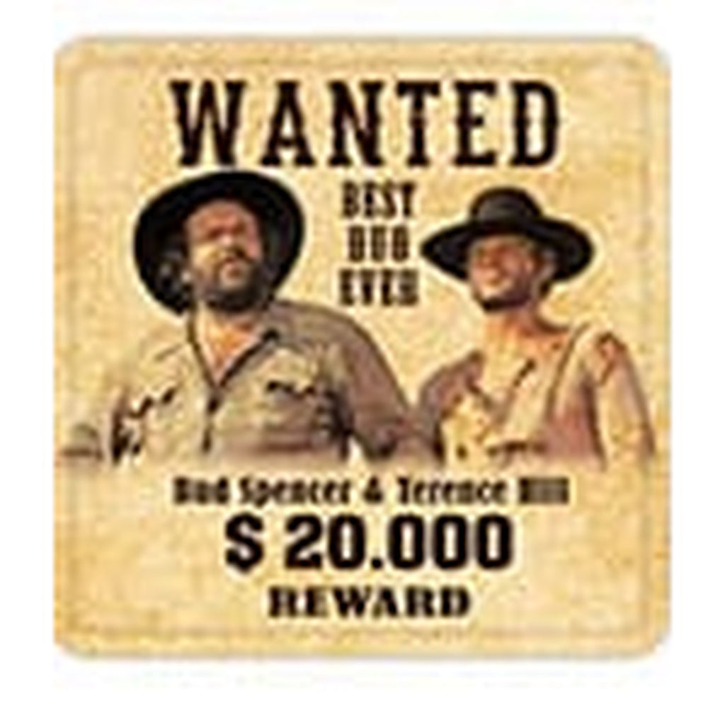 Productafbeelding Bud Spencer & Terence Hill Wanted metalen bierviltjes - set van 10
