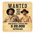 Productafbeelding Bud Spencer & Terence Hill Wanted metalen bierviltjes - set van 10