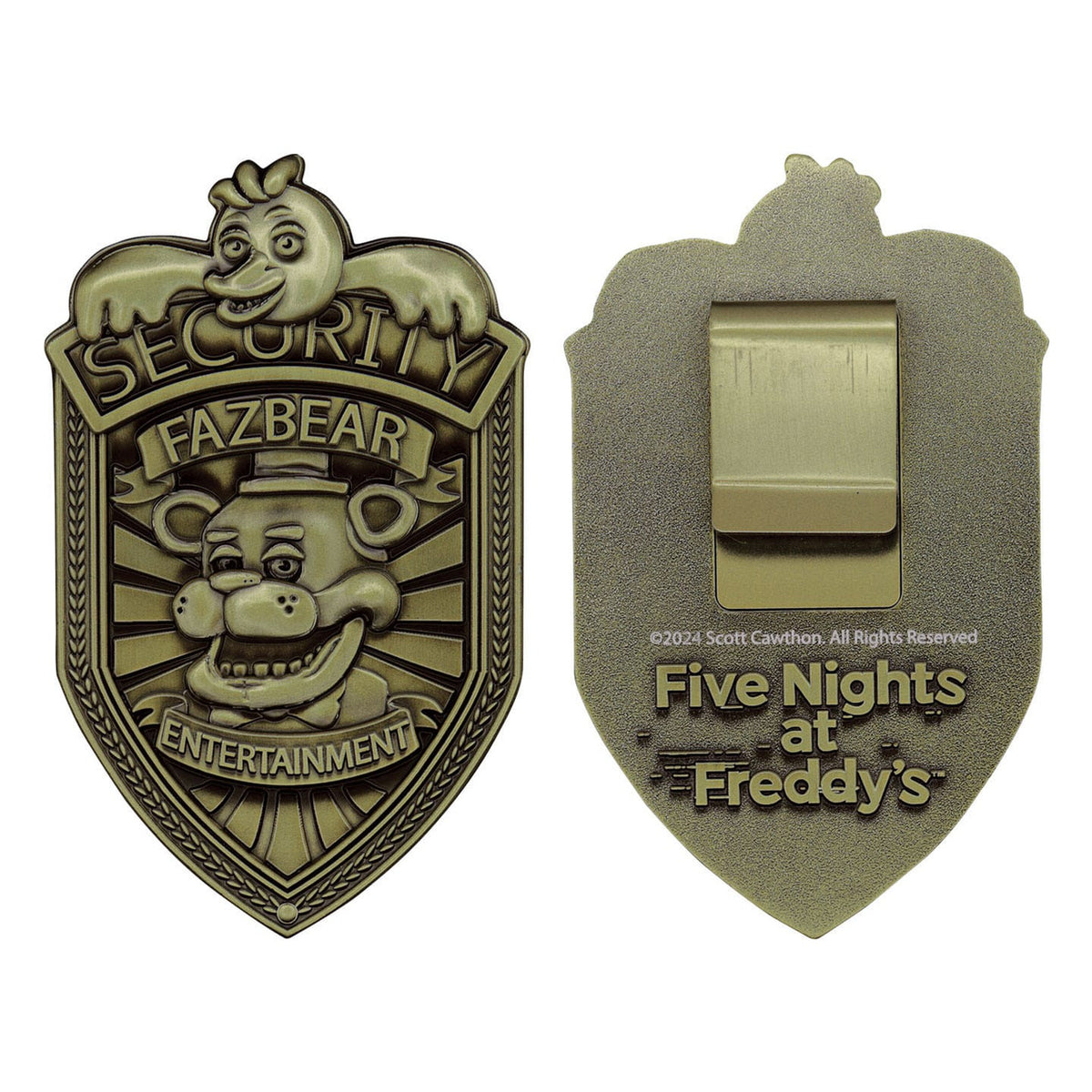 Productafbeelding Five Nights at Freddy's Security Badge Replica Antique Brass