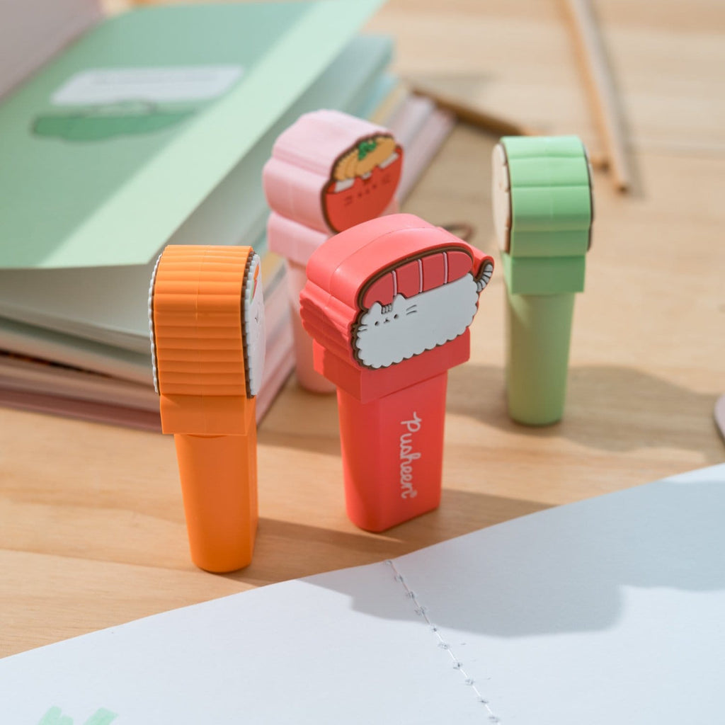 Productafbeelding Pusheen Sushi Roll markeerstiften met toppers set van 4