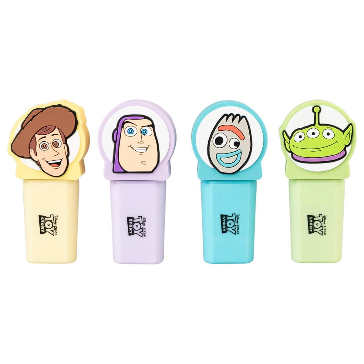 Productafbeelding Toy Story markeerstiften met toppers – set van 4