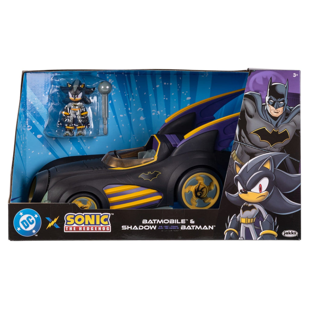 Productafbeelding DC x Sonic - The Hedgehog Shadow actiefiguur met voertuig