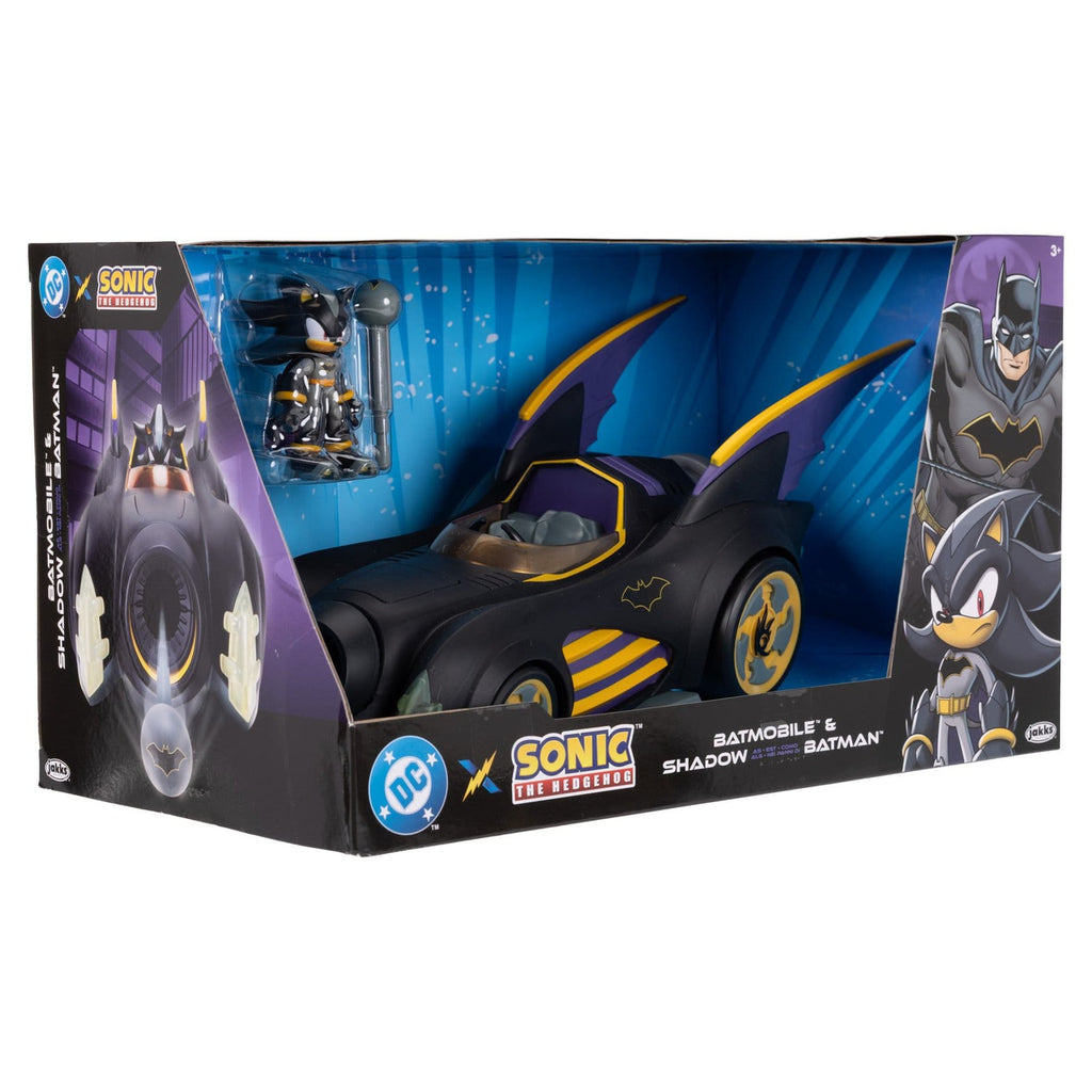 Productafbeelding DC x Sonic - The Hedgehog Shadow actiefiguur met voertuig