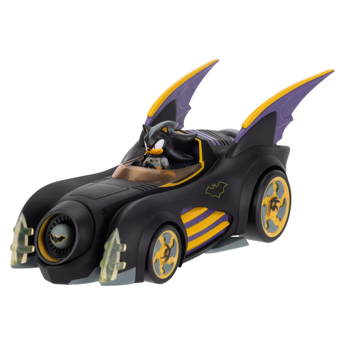 Productafbeelding DC x Sonic - The Hedgehog Shadow actiefiguur met voertuig