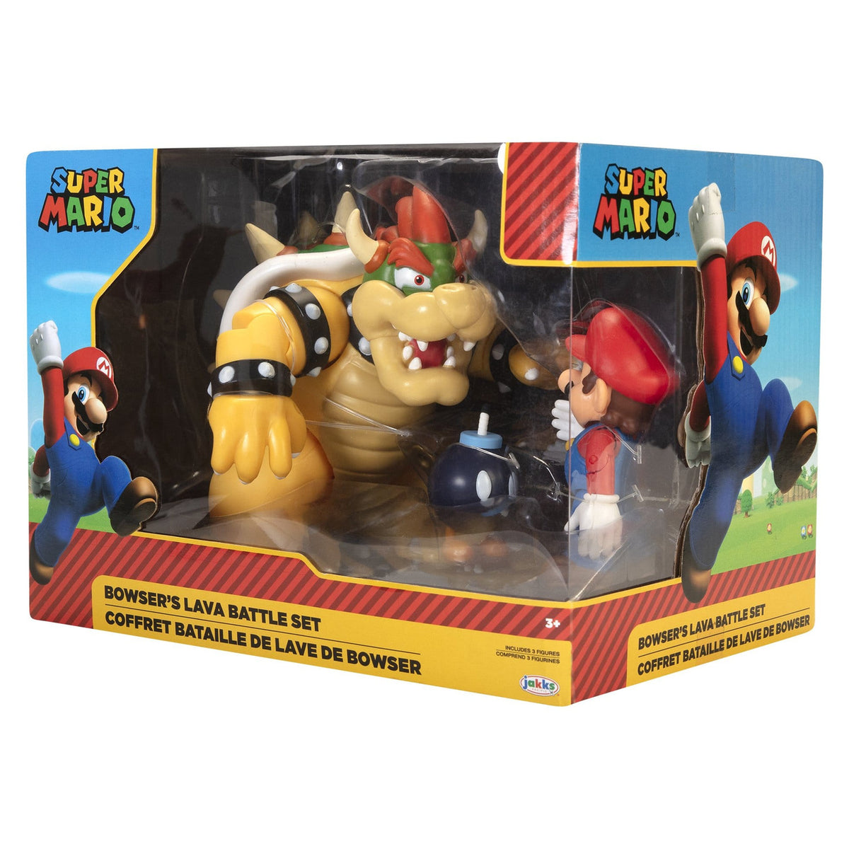 Productafbeelding World of Nintendo Actiefiguren 3-pack Mario vs. Bowser