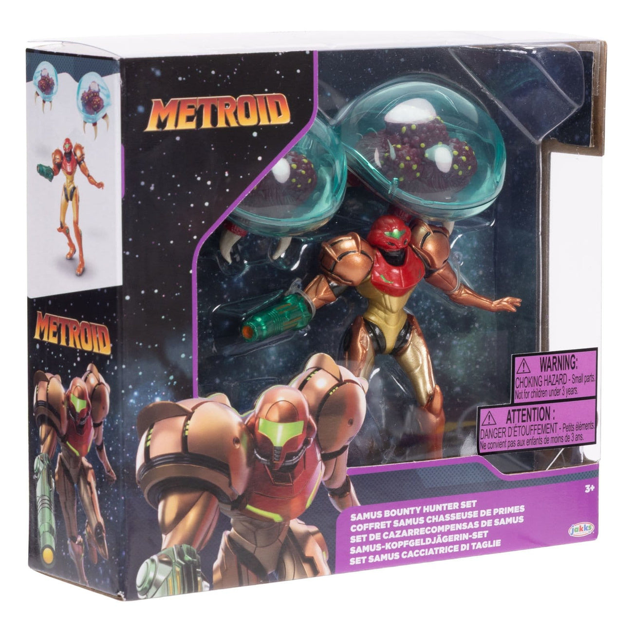 Productafbeelding World of Nintendo Metroid Minifiguren 3-pack Samus Bounty