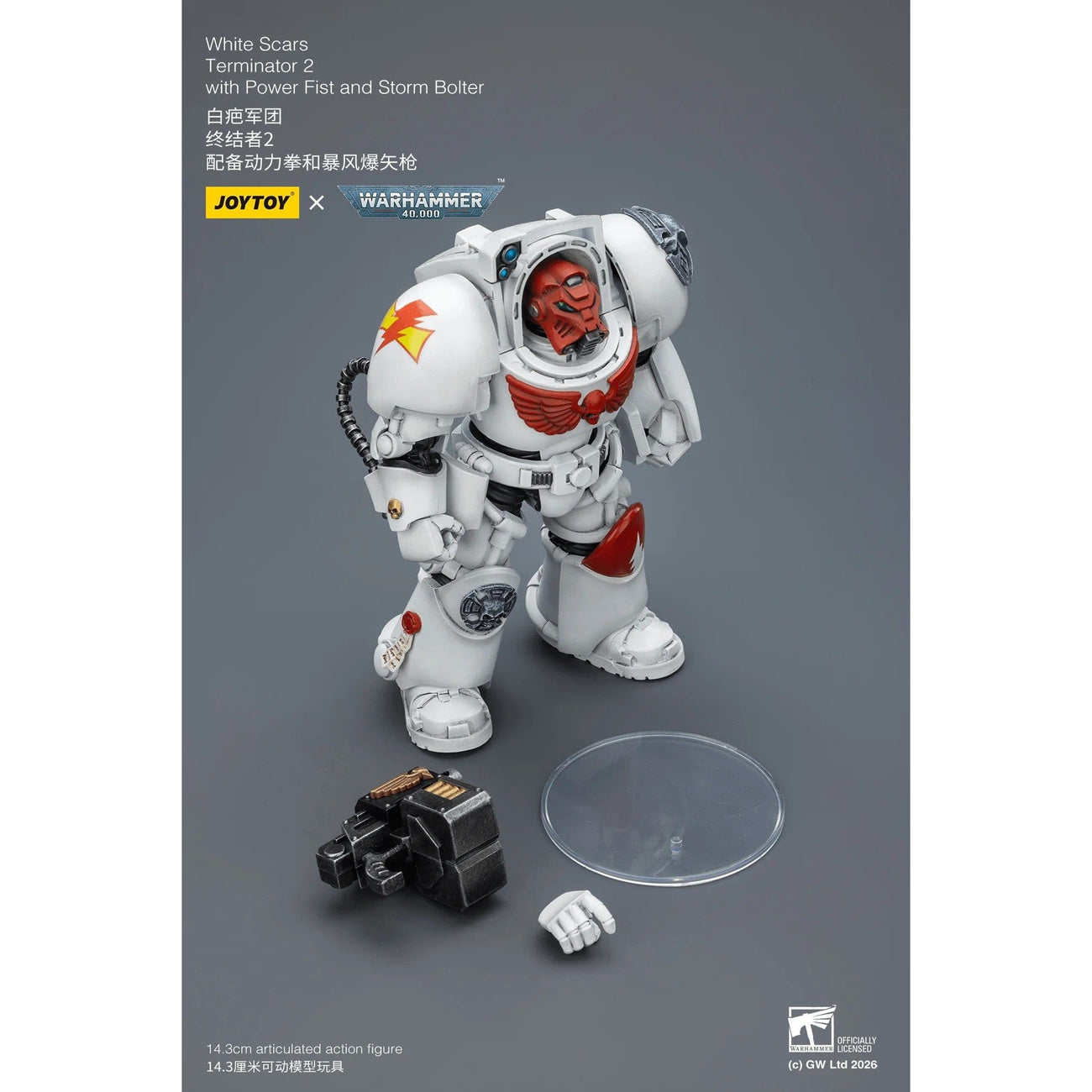 Productafbeelding Warhammer 40.000 actiefiguur White Scars Terminator 2 with