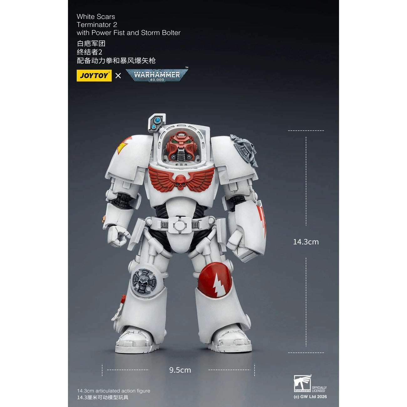 Productafbeelding Warhammer 40.000 actiefiguur White Scars Terminator 2 with