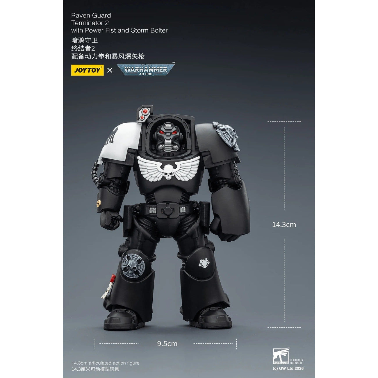 Productafbeelding Warhammer 40.000 actiefiguur Raven Guard Terminator 2 with