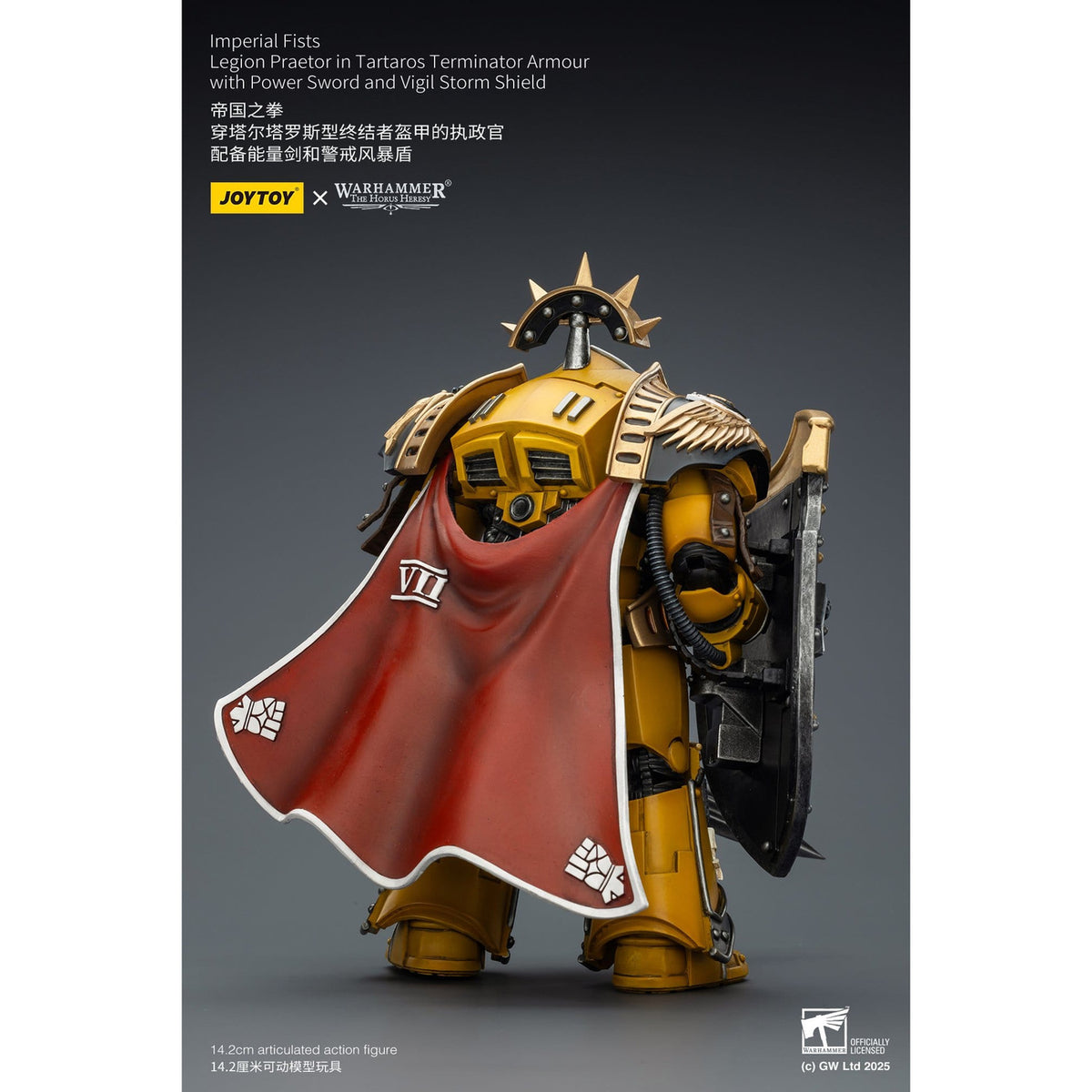Productafbeelding Warhammer Imperial Fists Legion Praetor actiefiguur in Tartaros Terminator-pantser