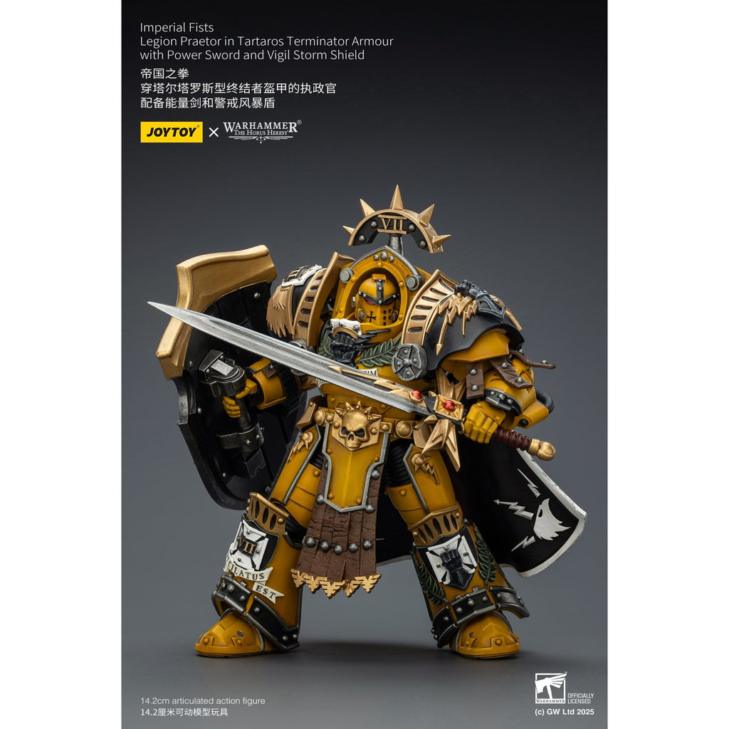 Productafbeelding Warhammer Imperial Fists Legion Praetor actiefiguur in Tartaros Terminator-pantser