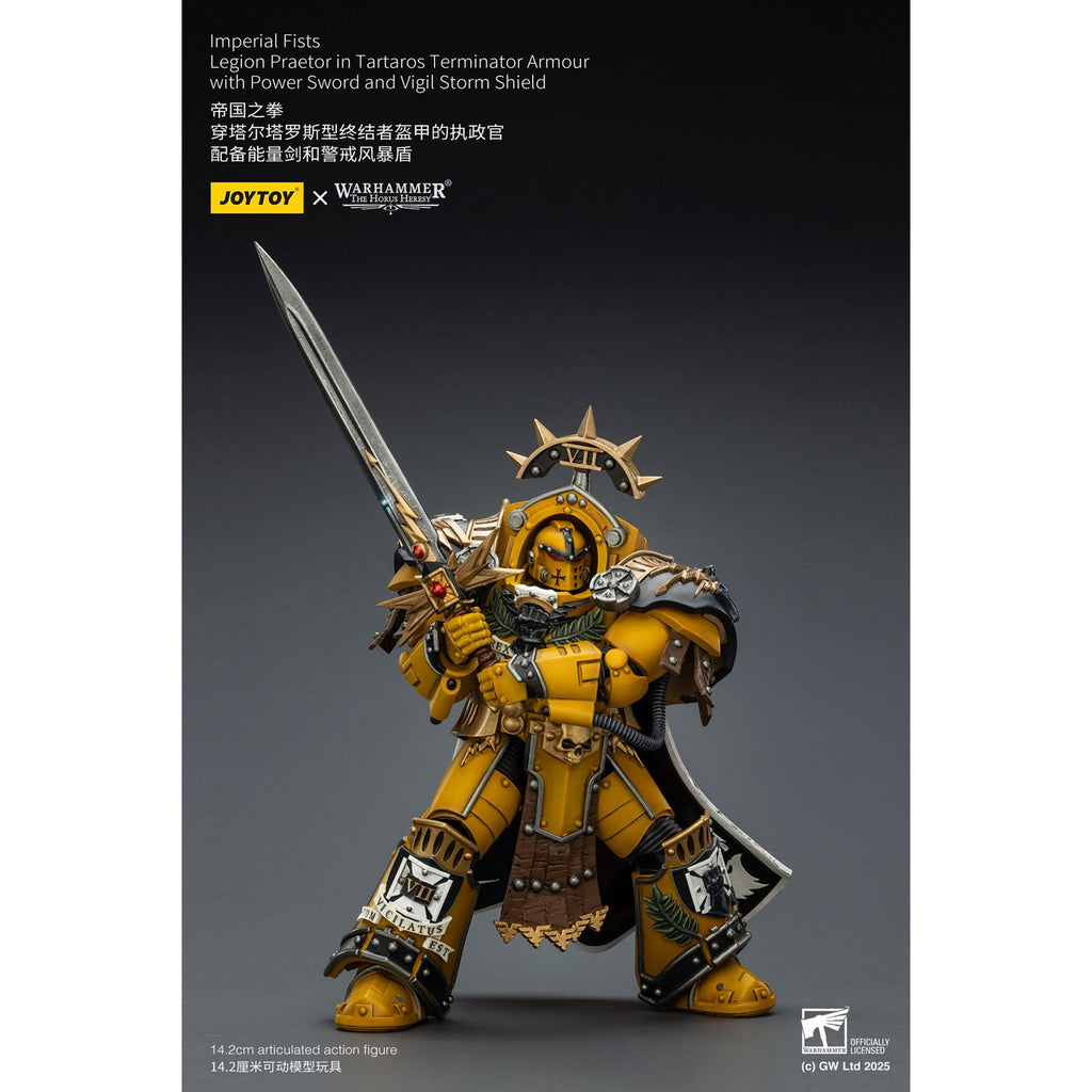 Productafbeelding Warhammer Imperial Fists Legion Praetor actiefiguur in Tartaros Terminator-pantser