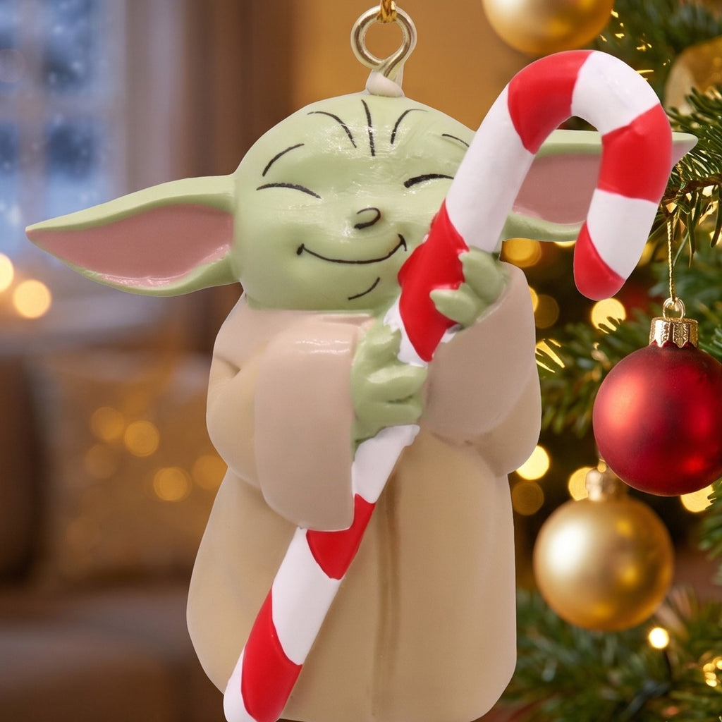 Productafbeelding Grogu Candy Cane Kerstboomversiering - Star Wars The Mandalorian