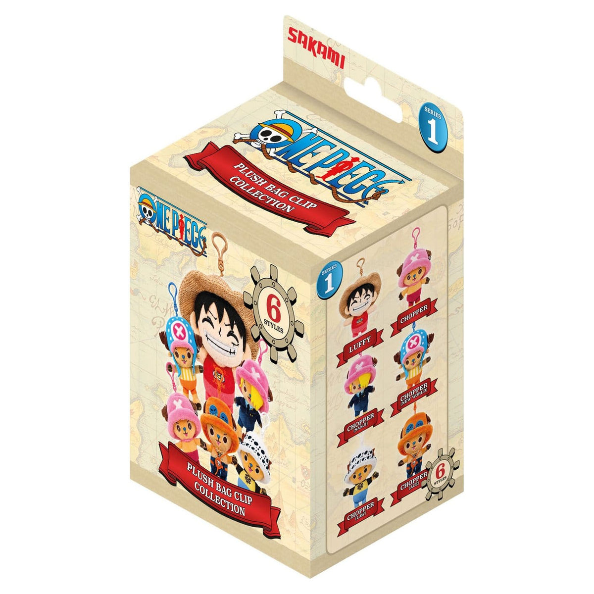 Productafbeelding One Piece pluchen tasclip mystery sleutelhanger