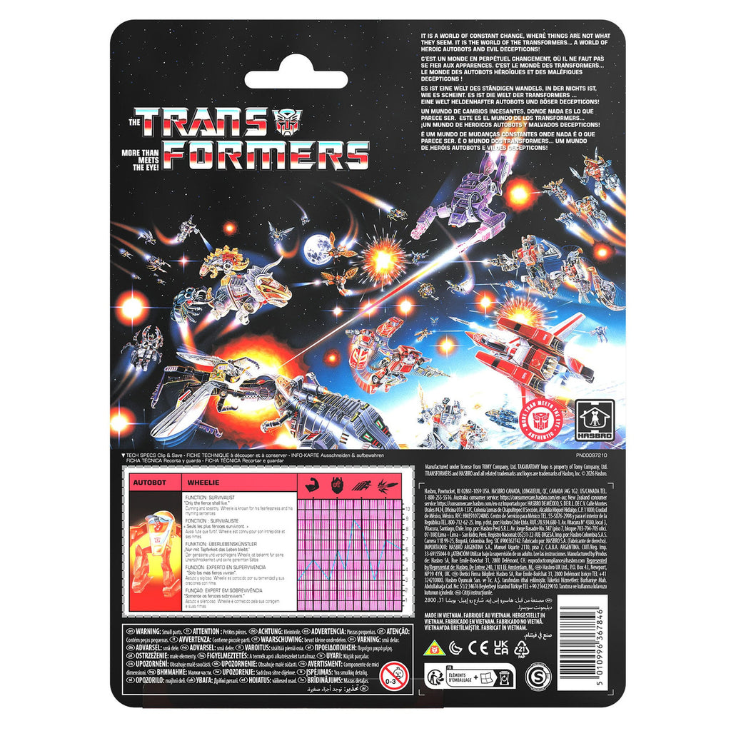 Produktbild The Transformers Retro G1 Actionfigur Autobot Wheelie 11 cm