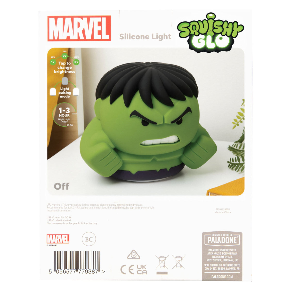 Produktbild Marvel Universe SquishyGlo Silikon-Leuchte Hulk