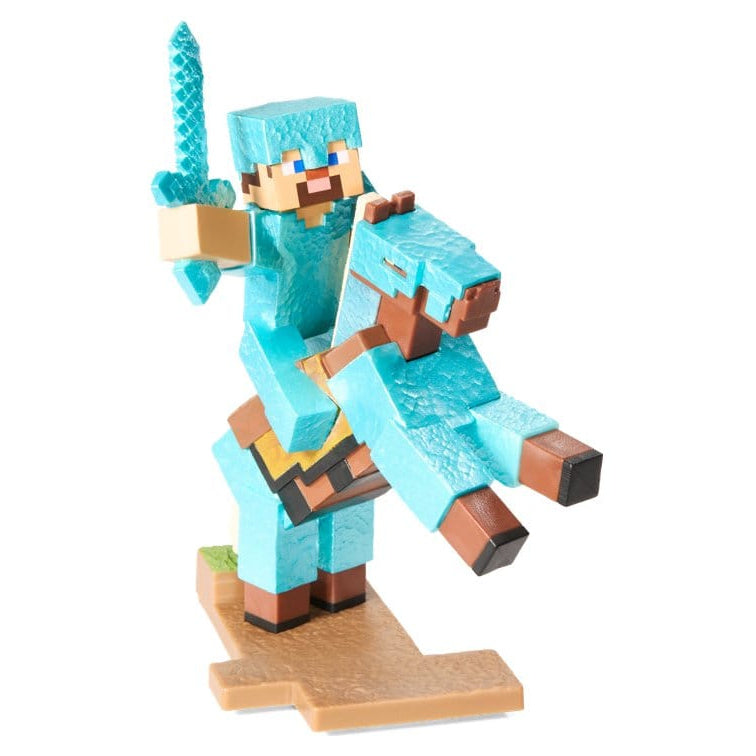 Productafbeelding Minecraft - Diamond Armor Steve op paard figuur