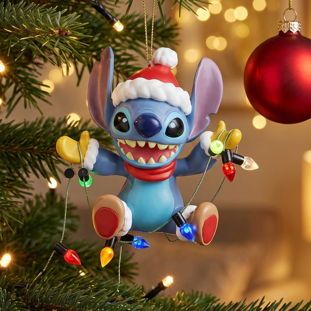Productafbeelding Stitch met lichtslinger kerstboomversiering - Lilo & Stitch