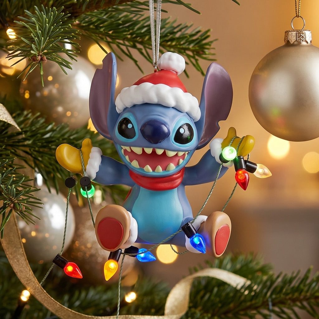 Productafbeelding Stitch met lichtslinger kerstboomversiering - Lilo & Stitch