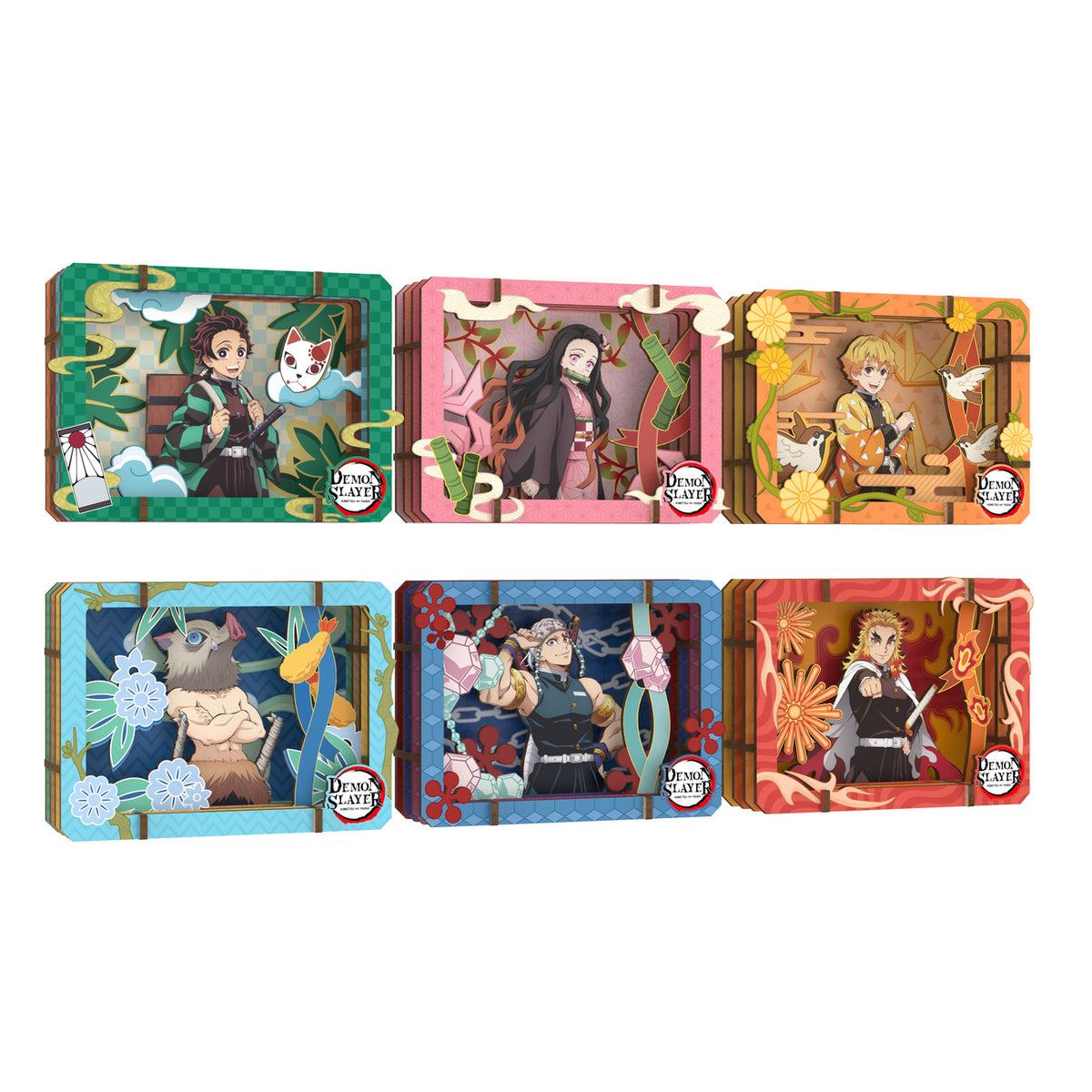 Productafbeelding Demon Slayer - Journey Together Wooden Gallery 3D Mystery Houten afbeelding 6-delige display
