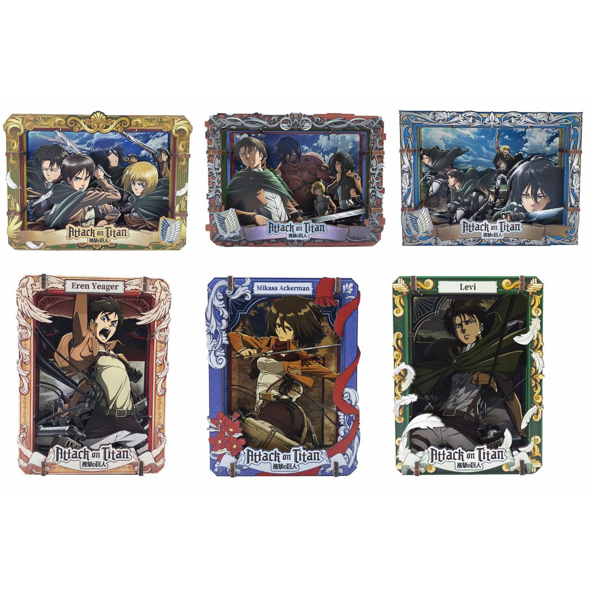 Productafbeelding Attack on Titan - Showdown Scenes Wooden Gallery 3D Mystery Houten afbeelding 6-pack display