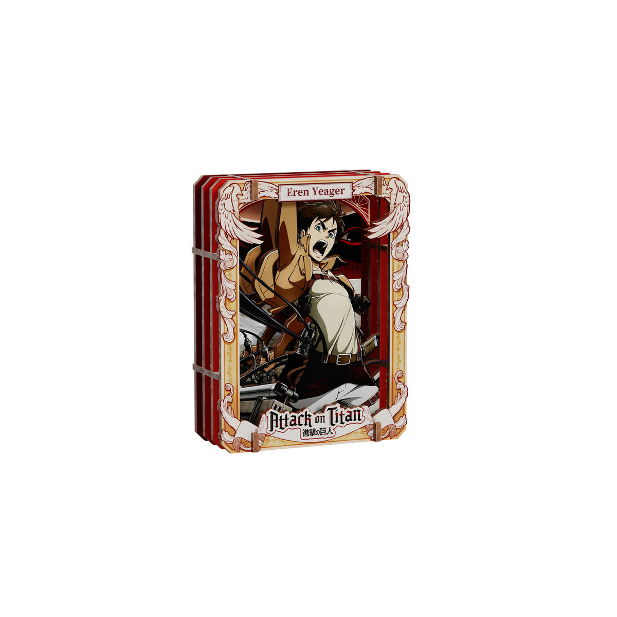 Productafbeelding Attack on Titan - Showdown Scenes Wooden Gallery 3D Mystery Houten afbeelding 6-pack display